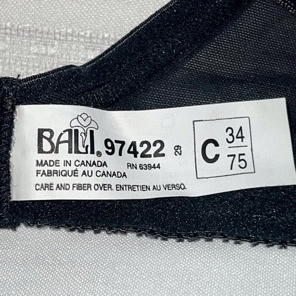 Bali‎ International Edition Bra 34C NWOT Blk Vintage $5 ADD ON with $15+ Bundle - Picture 9 of 10